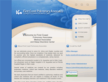 Tablet Screenshot of firstcoastpulmonary.com